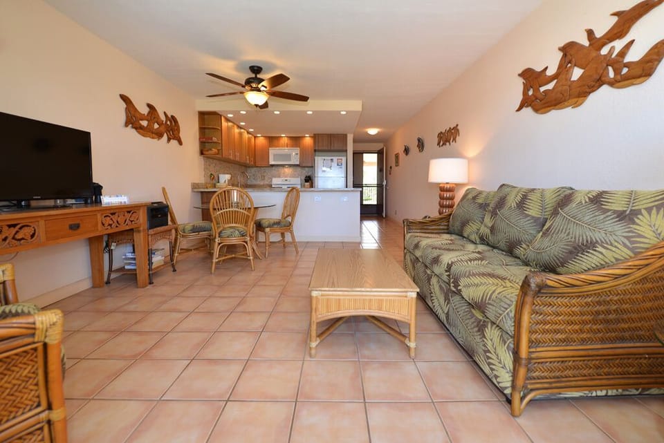 Living Room with Sofa / Queen Bed
