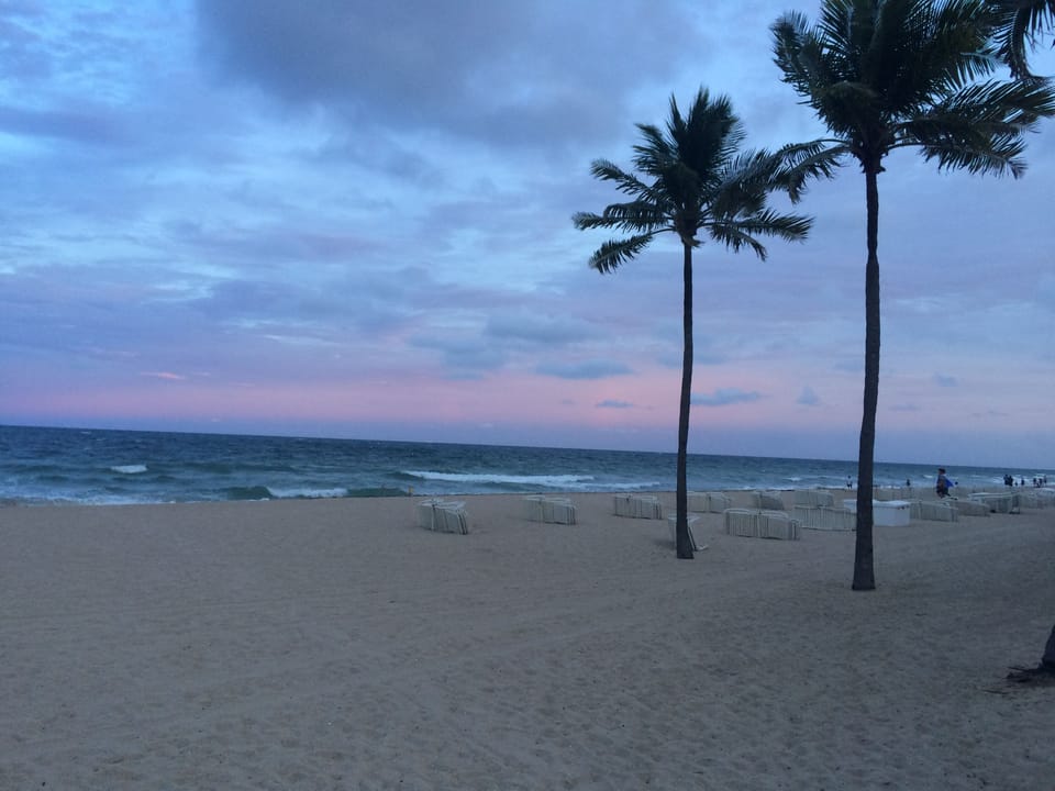 Beach at sunset