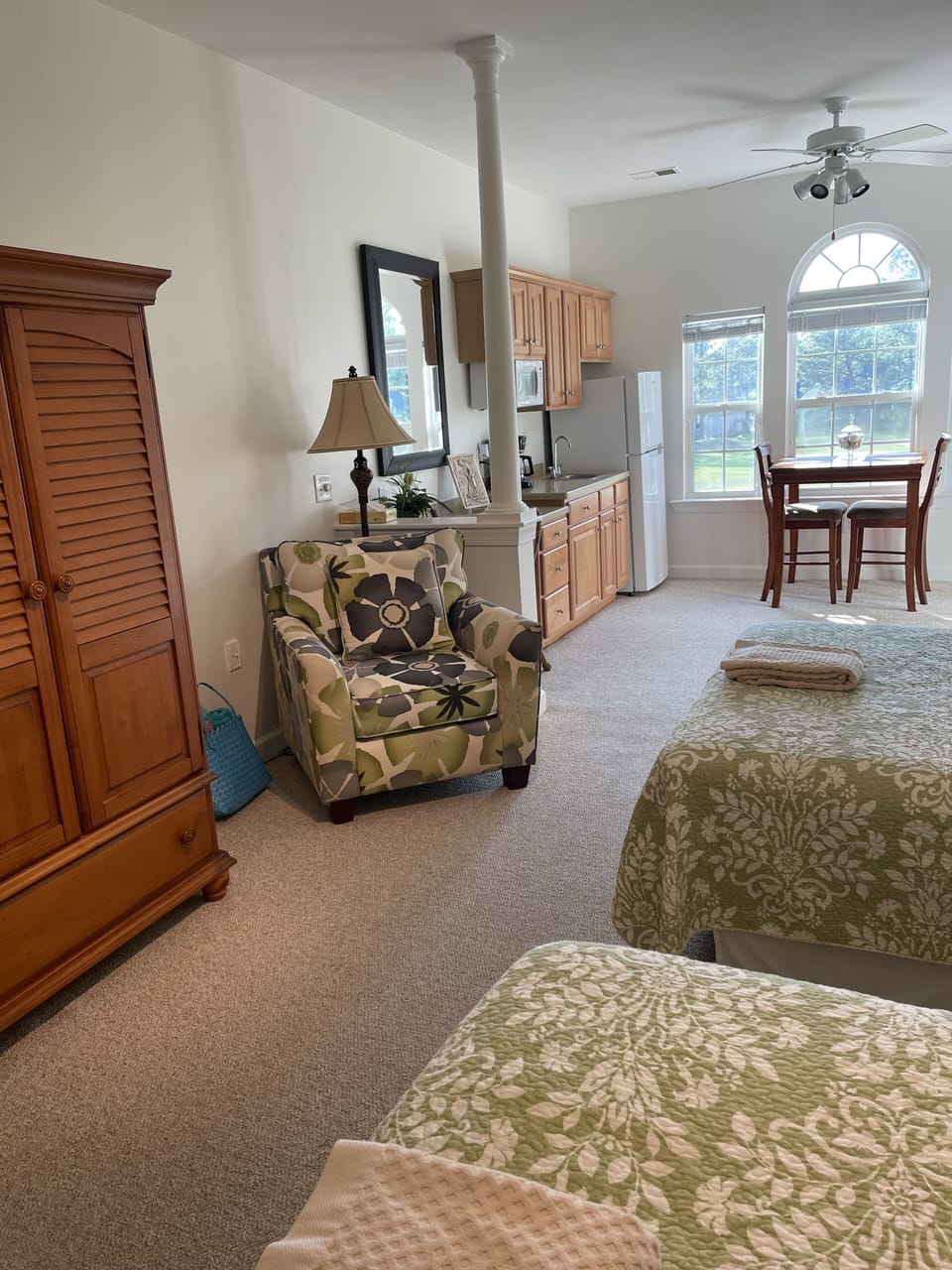 Mini suite with two comfortable queen sized beds.