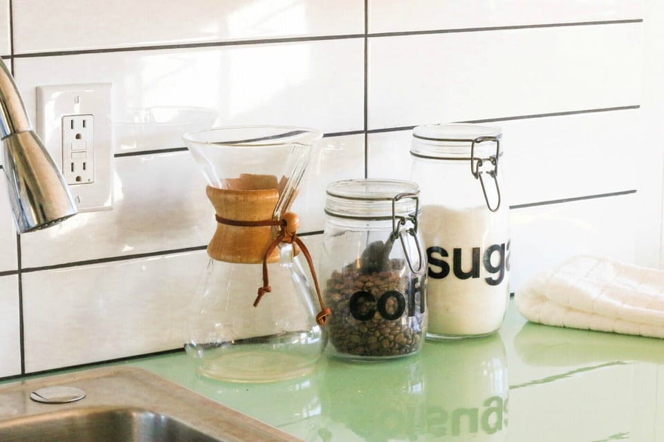 COFFEE! Fresh beans. 3 ways to make your coffee: Drip, French Press & Chemex