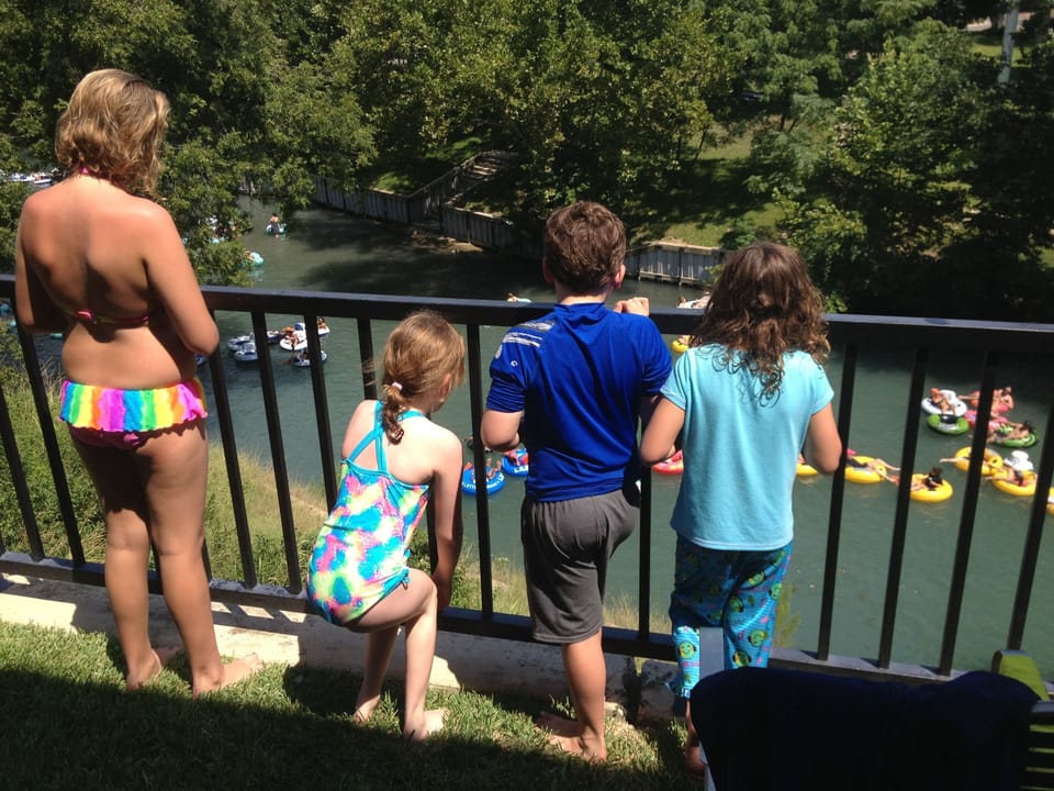 Back of Condo overlooking Comal River