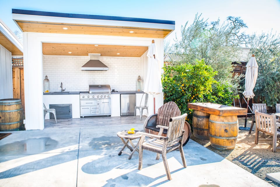 outdoor bbq space