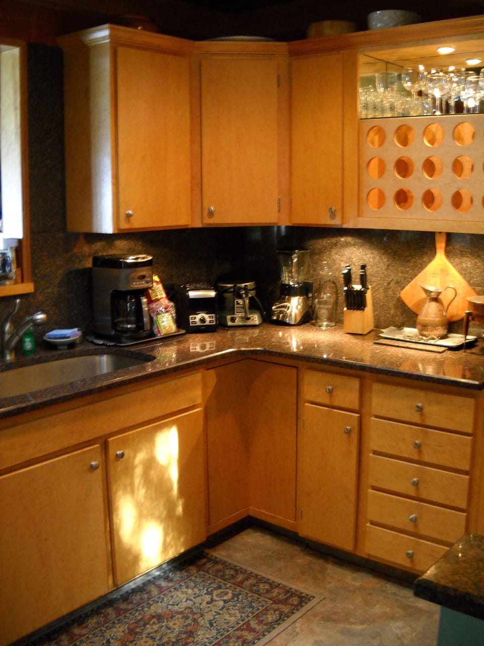 Kitchen in 16014 with granite counters and stainless appliance