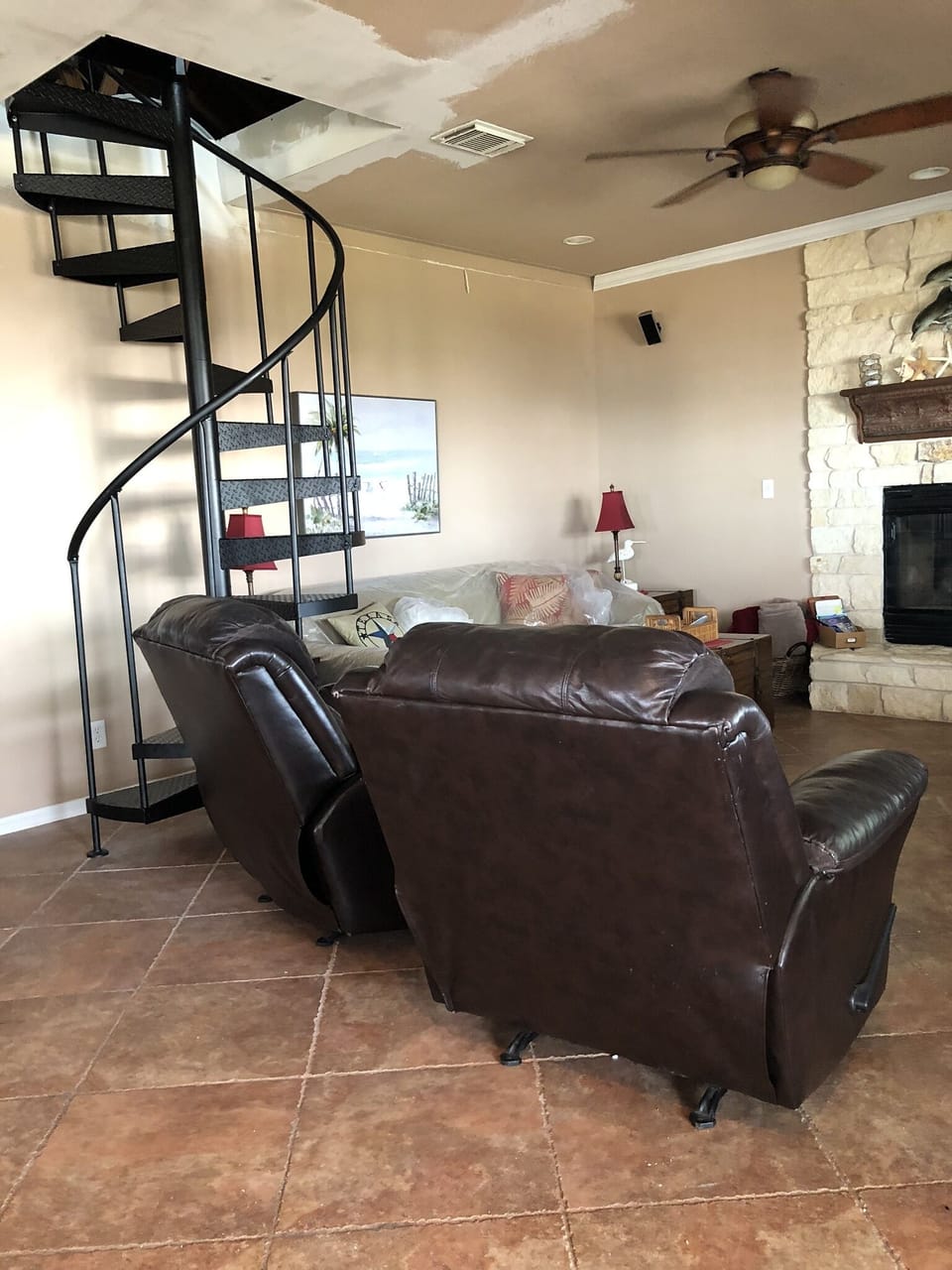 Open concept living-dining area