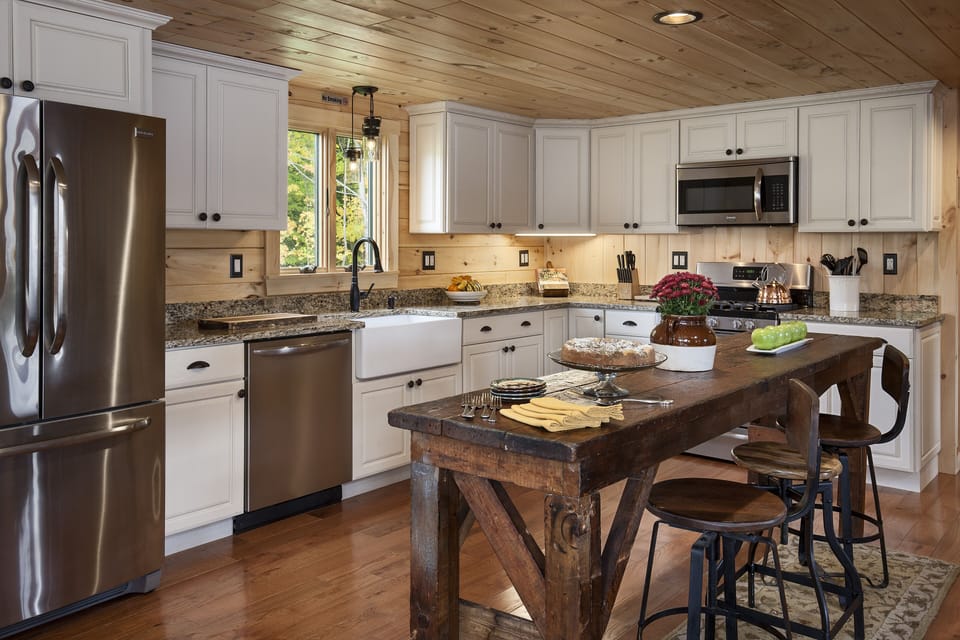 Custom kitchen completely equipped with everything the chef needs 