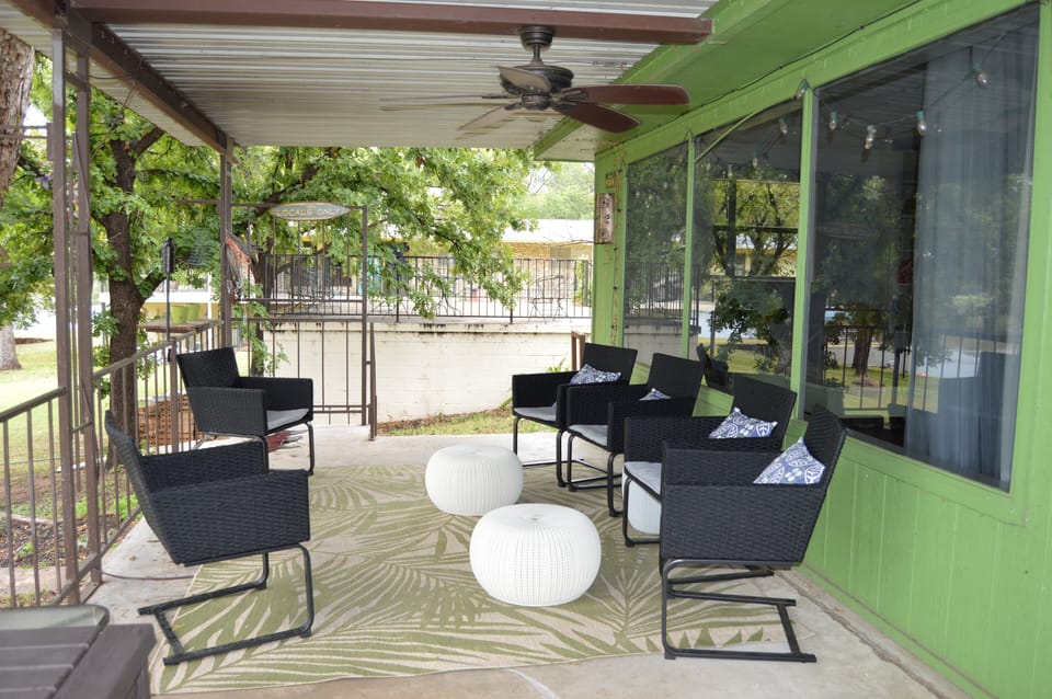 patio seating - great for enjoying your morning coffee or beautiful sunsets! 
