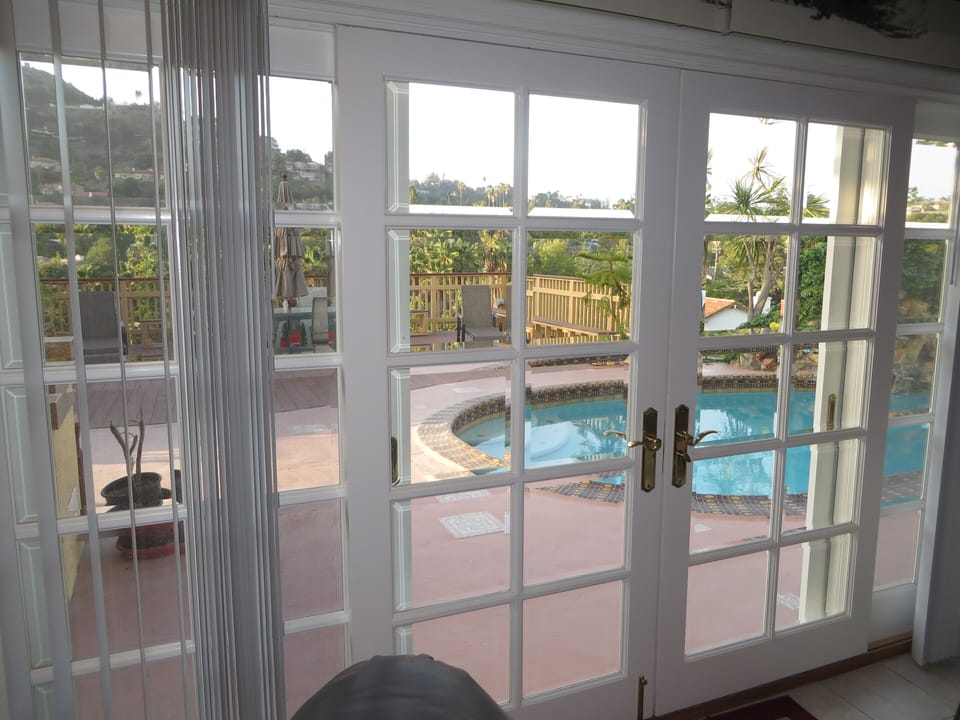 Doors open up directly to pool - so not appropriate for small children
