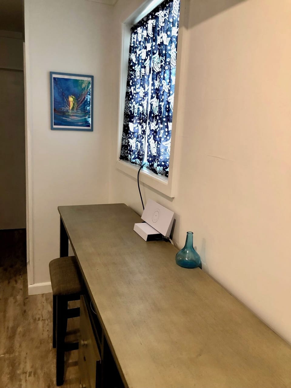 Dining and office area with satellite internet