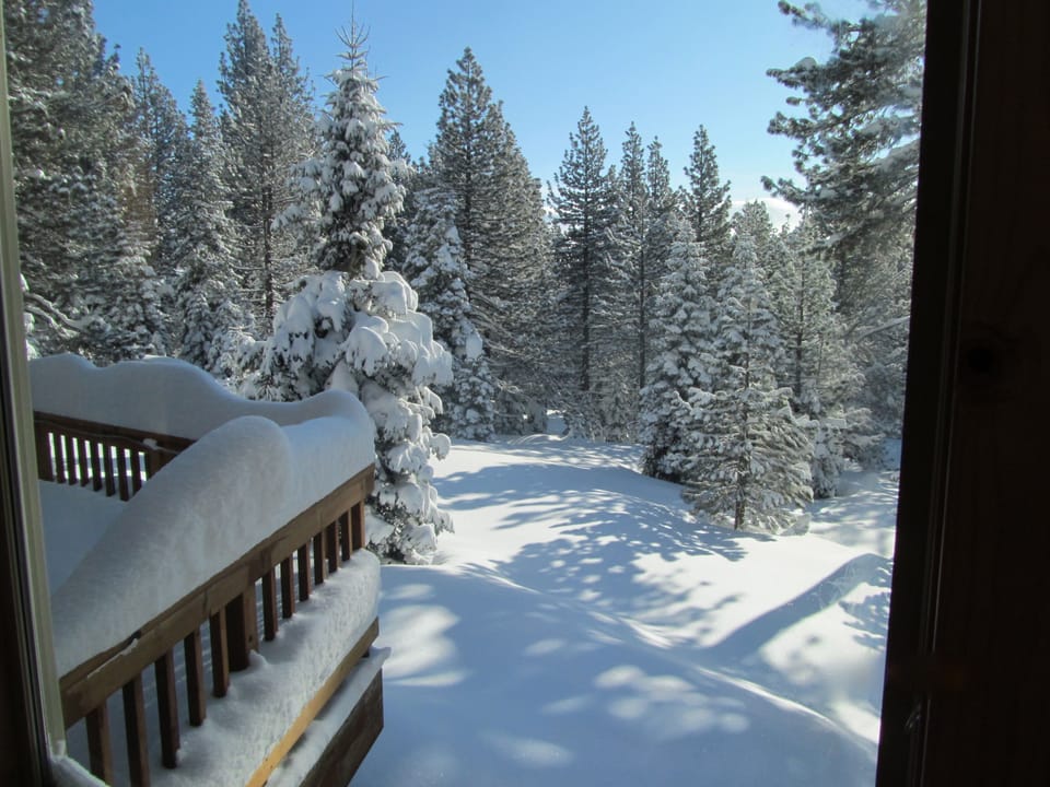 Winter Wonderland in your own backyard. Great sled hill viewed from dining room 