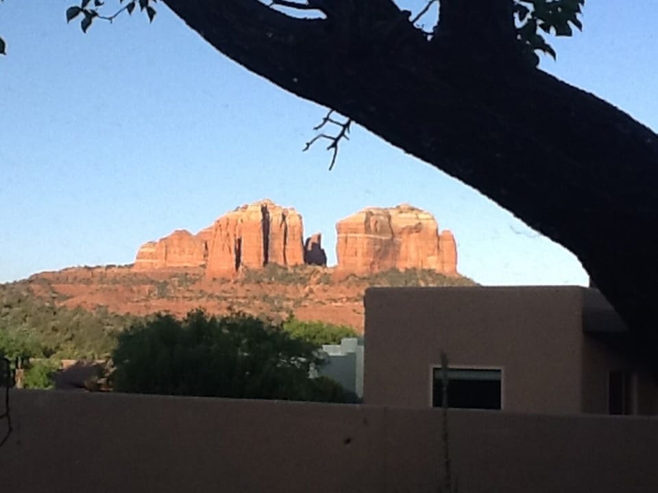 View of Cathedral Rock from bedroom.
