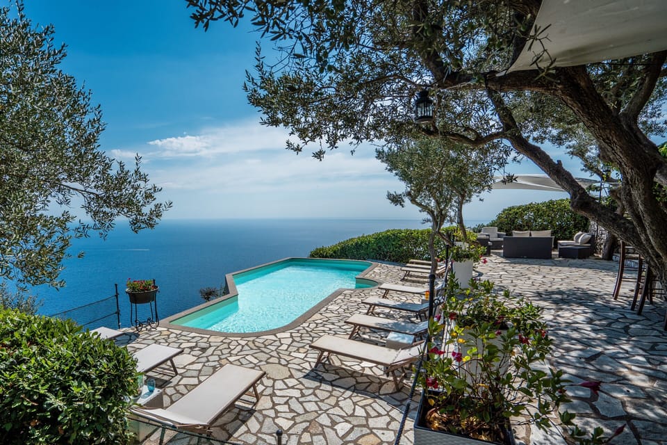 Pool and Solarium overlooking the Mediterranean Sea