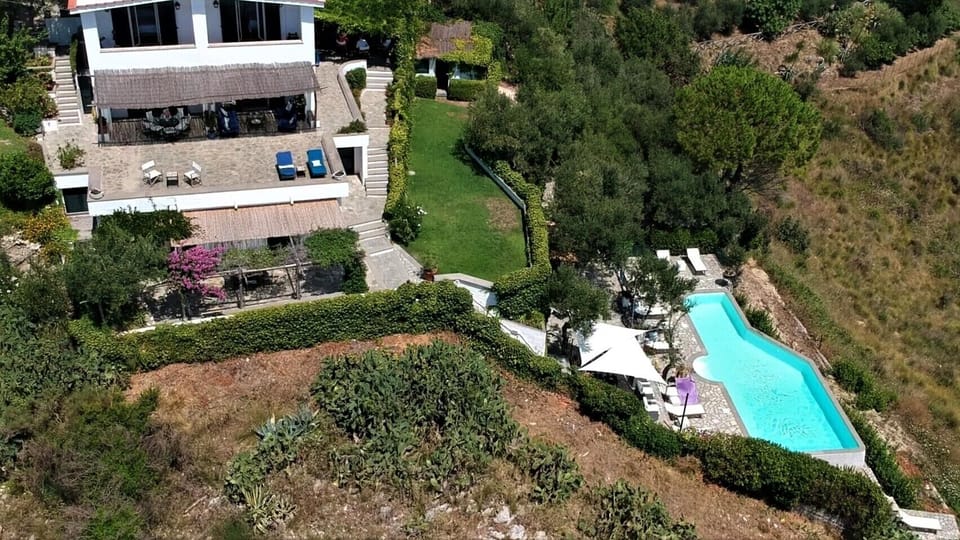 Aerial view of the property