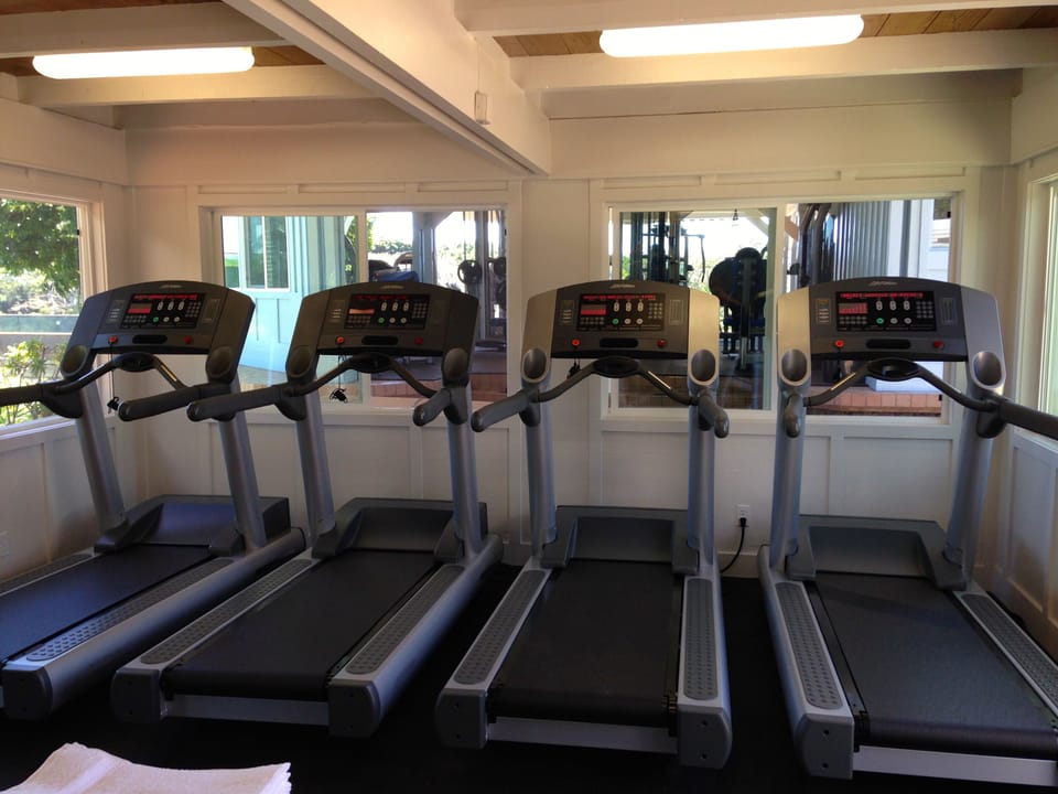 The is also an exercise room at the Pool and Tennis Club