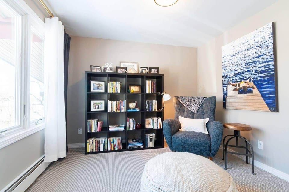 Private away space in master suite.