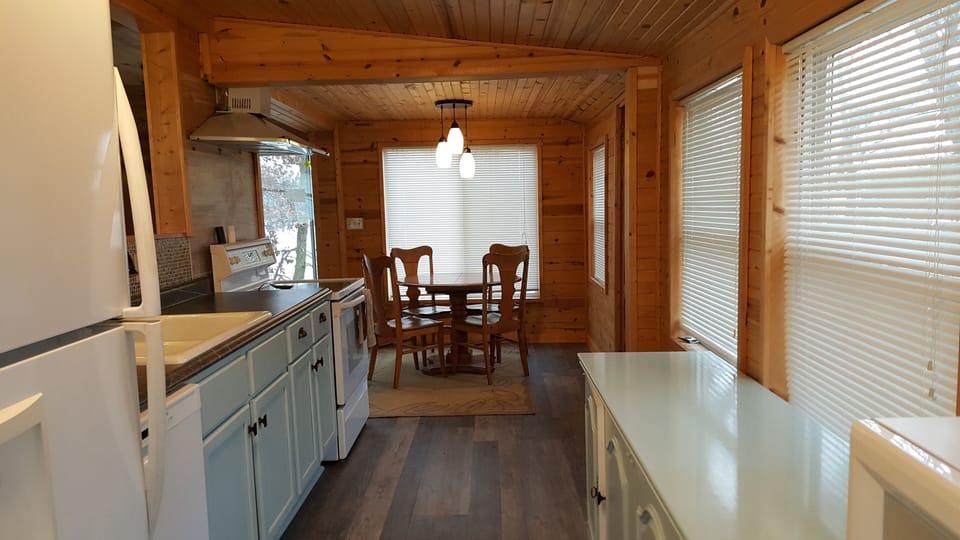 Kitchen and eating area