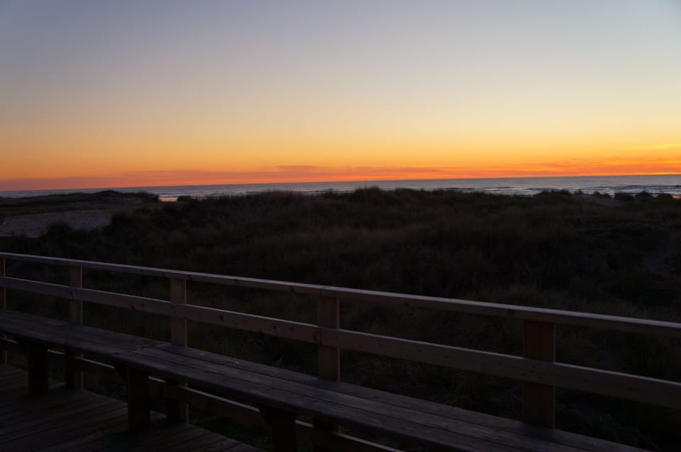 Sunset View from Oceanfront Deck.
