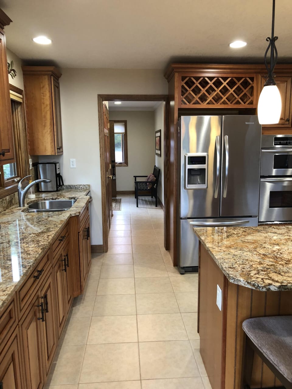 Foyer & kitchen area.  Laundry is in a closet in the foyer hall.  