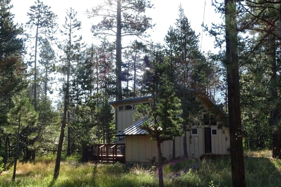 View of cabin from road 2017