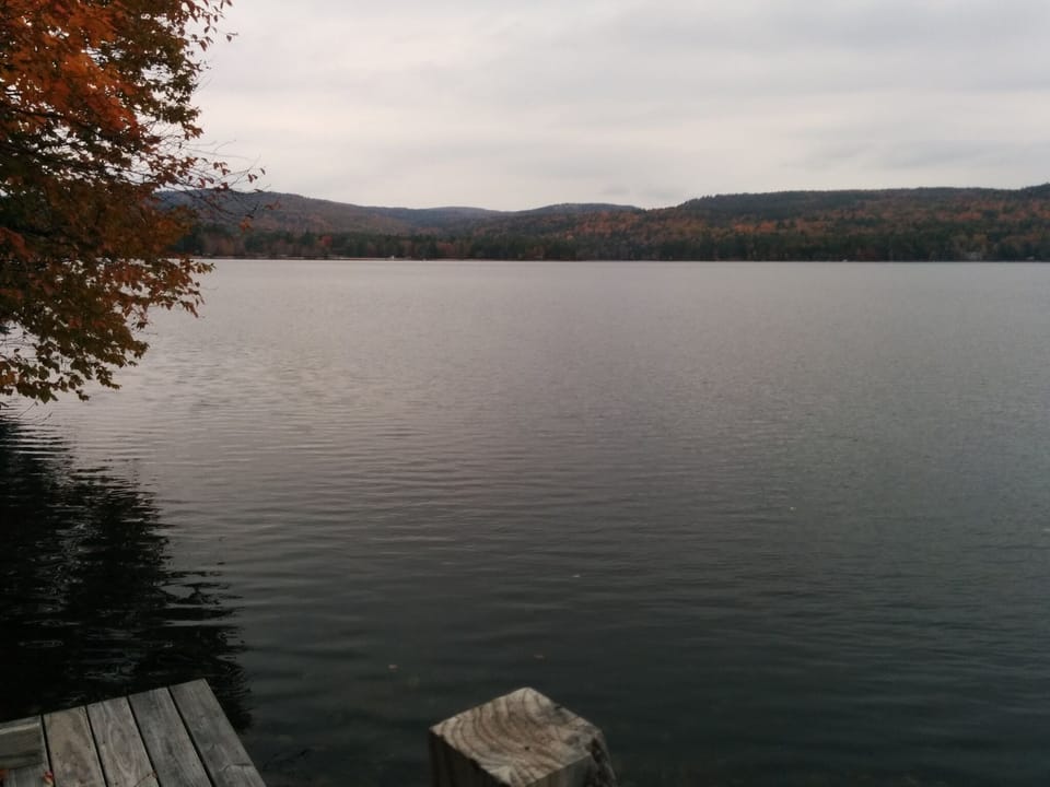 View from our shared private Pleasant Lake access