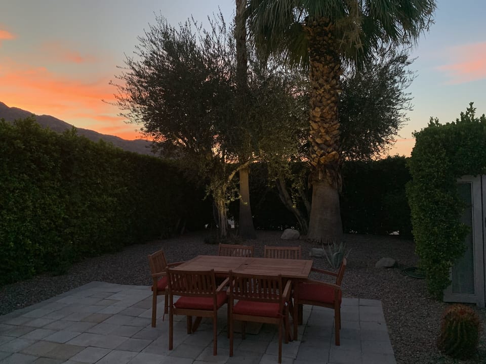 Sunset by the front patio