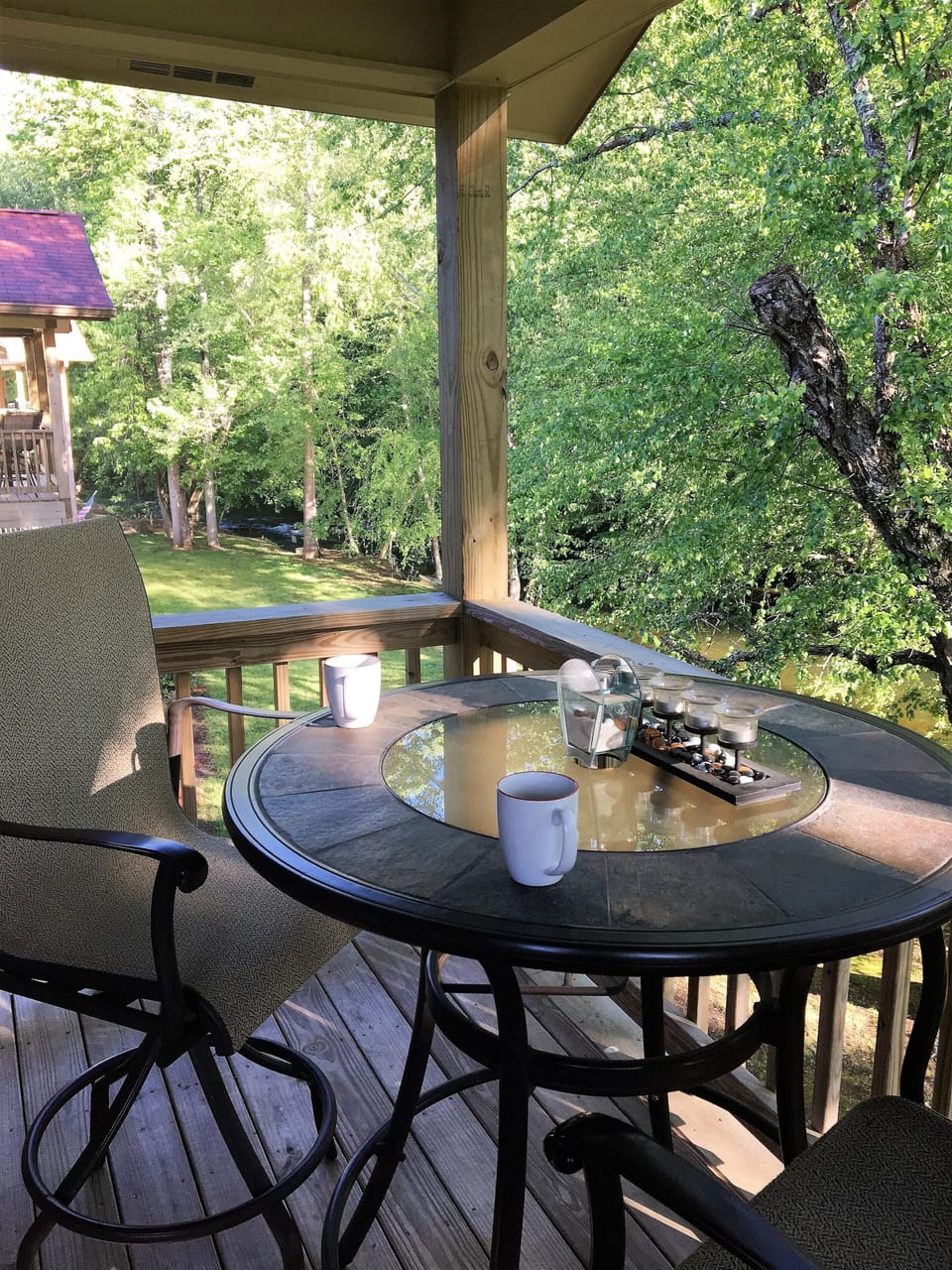Relax and unwind as you hear the peaceful sounds of the river.