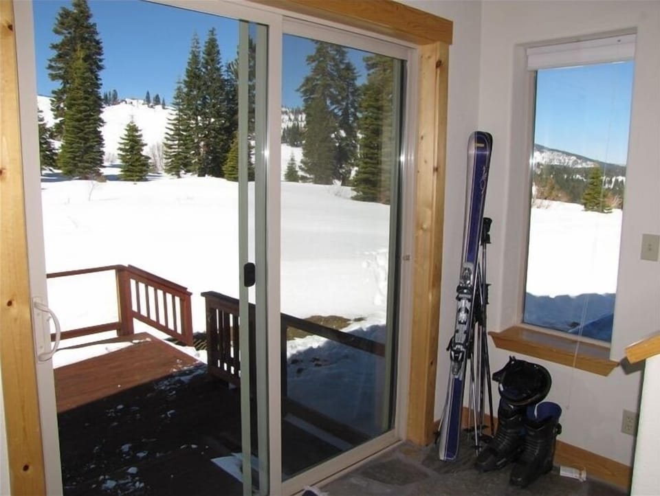 Back deck where we start skiing from.