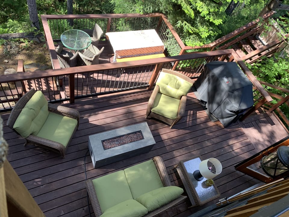 Natural living room among the trees. 