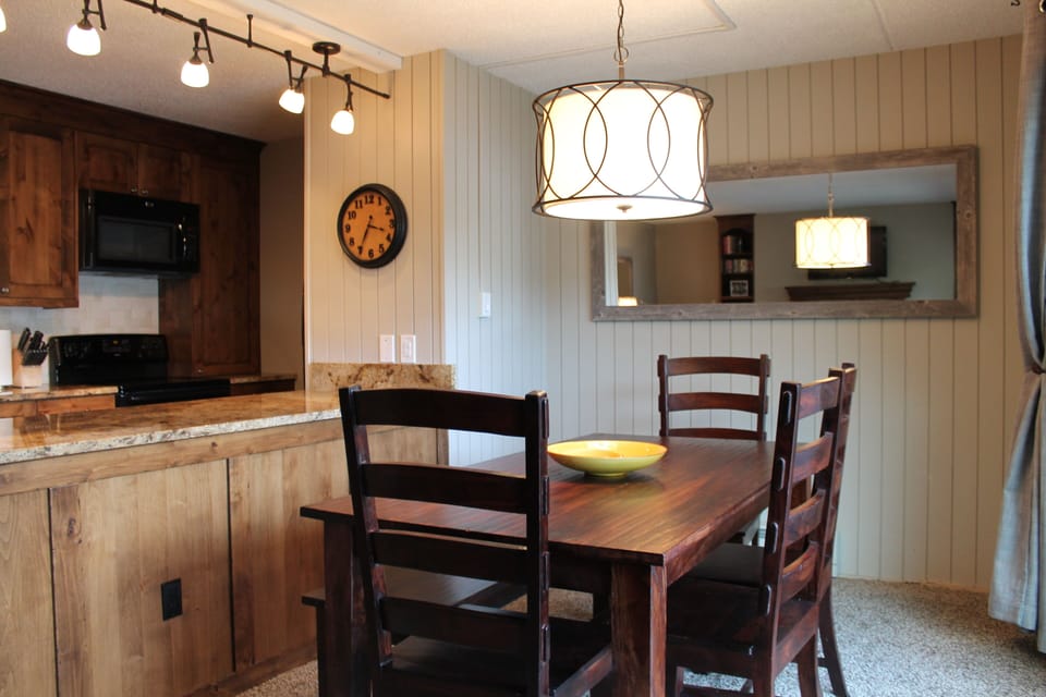 Dining table for family/group dinners. Seats 6