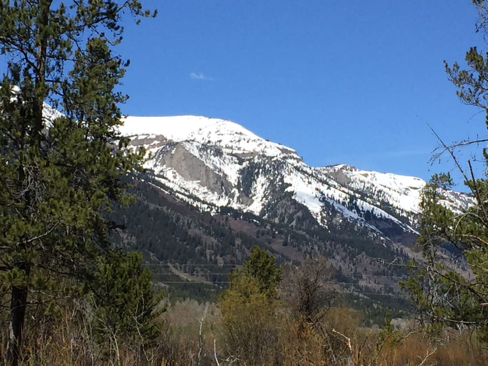 View of Rendezvous MountainTram at Jackson Hole Ski Area from private patio