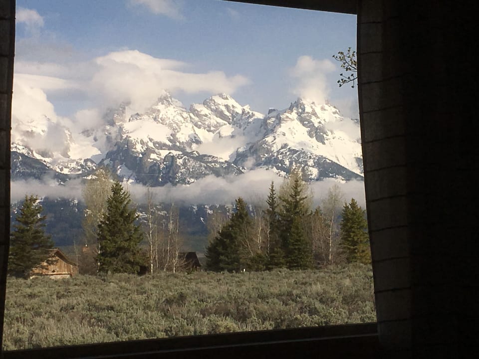 The view West from the cabin wiindow.