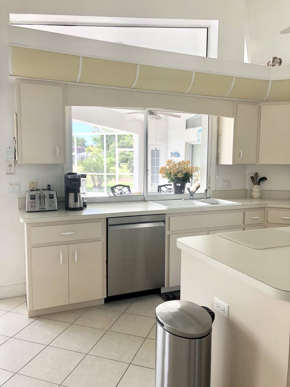 Kitchen with new stainless steel appliances 