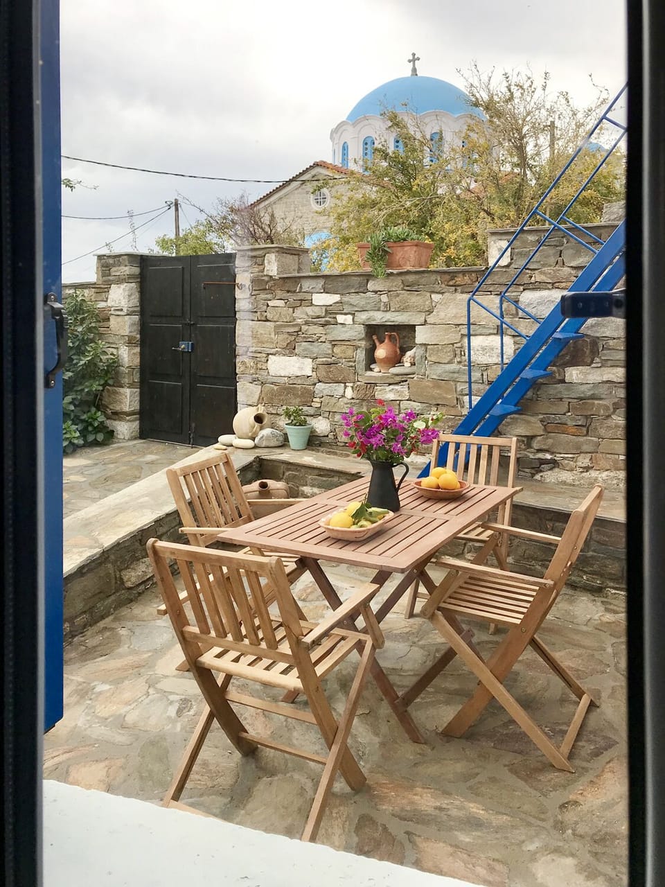 Terrace view from kitchen