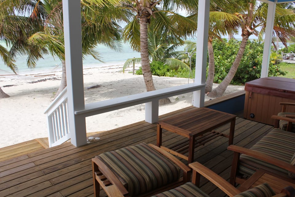 Comfortable seating and a 6 person SPA on the deck - paradise perfection!