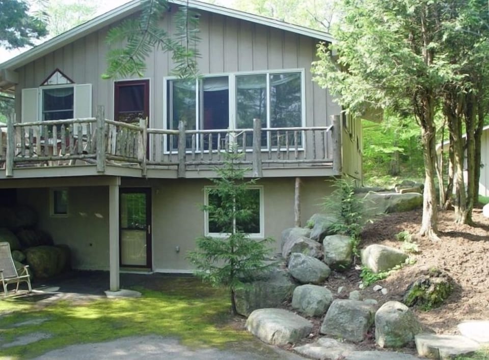 Outside - upper deck and lower patio