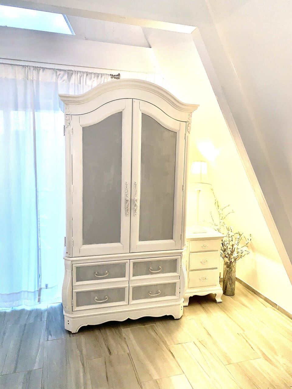 Living room armoire with TV
