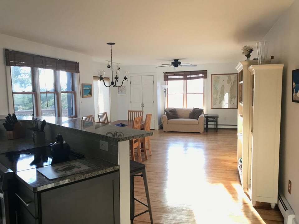 Open floor plan from kitchen