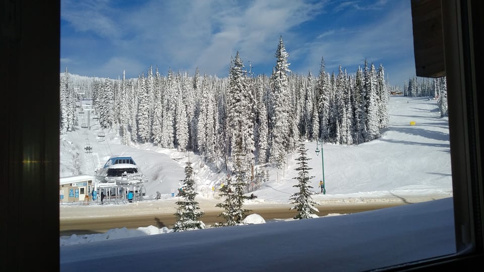 View of Bullet Chair and Sundance run from the bedrooms of the condo