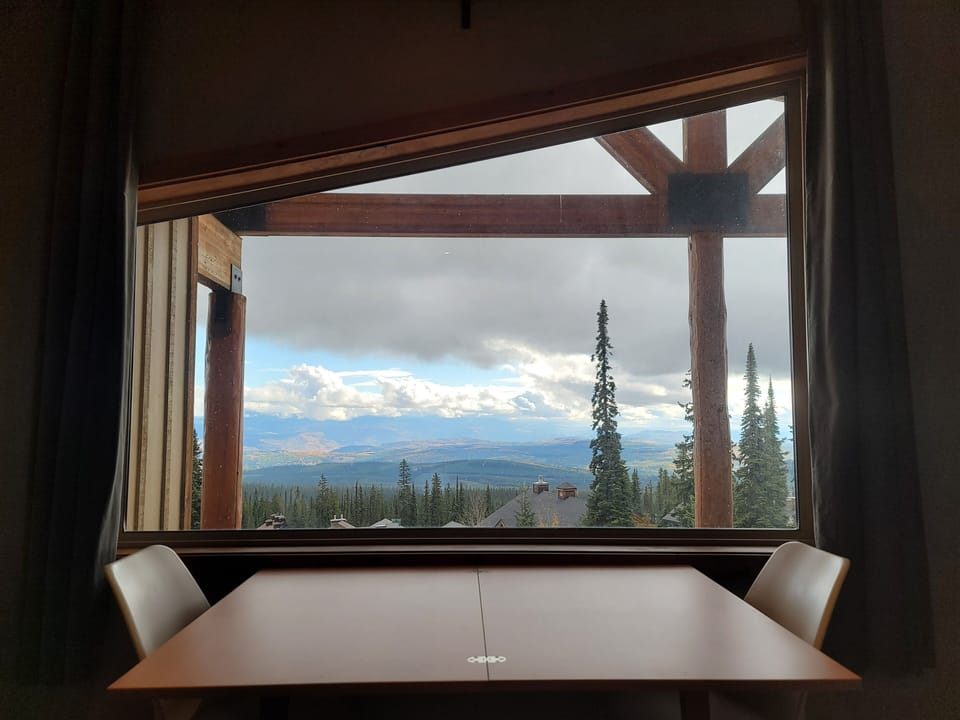 Watch the ever changing weather over the Monashees while enjoying cards or games