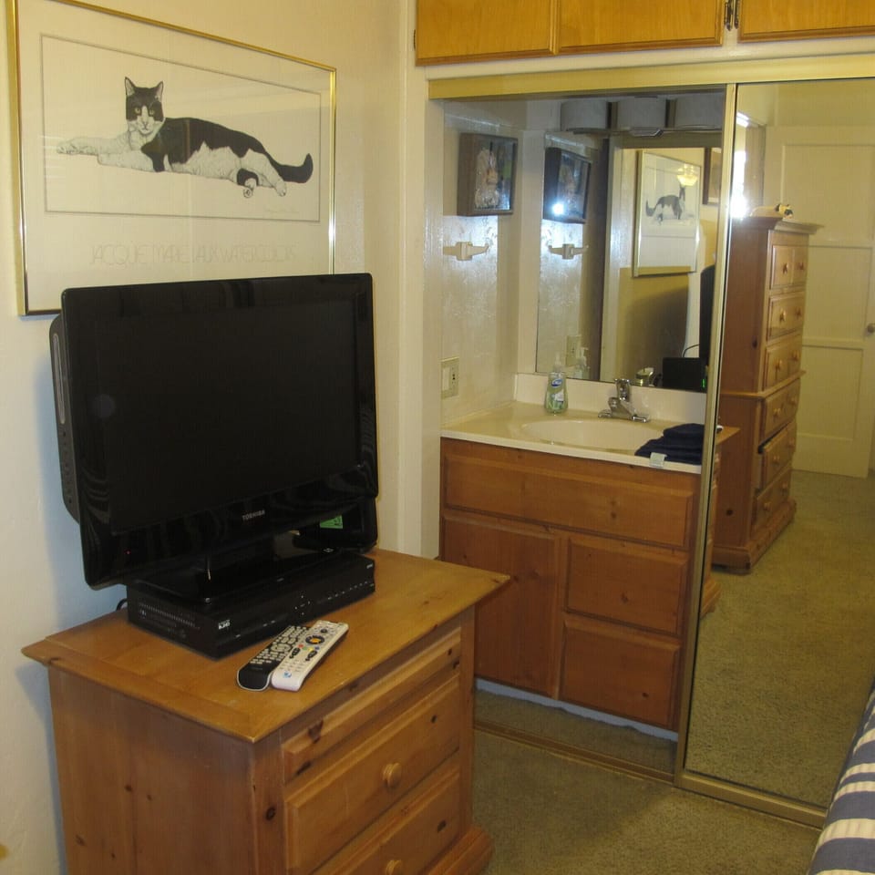 Television in double bedroom.  Great for kids.