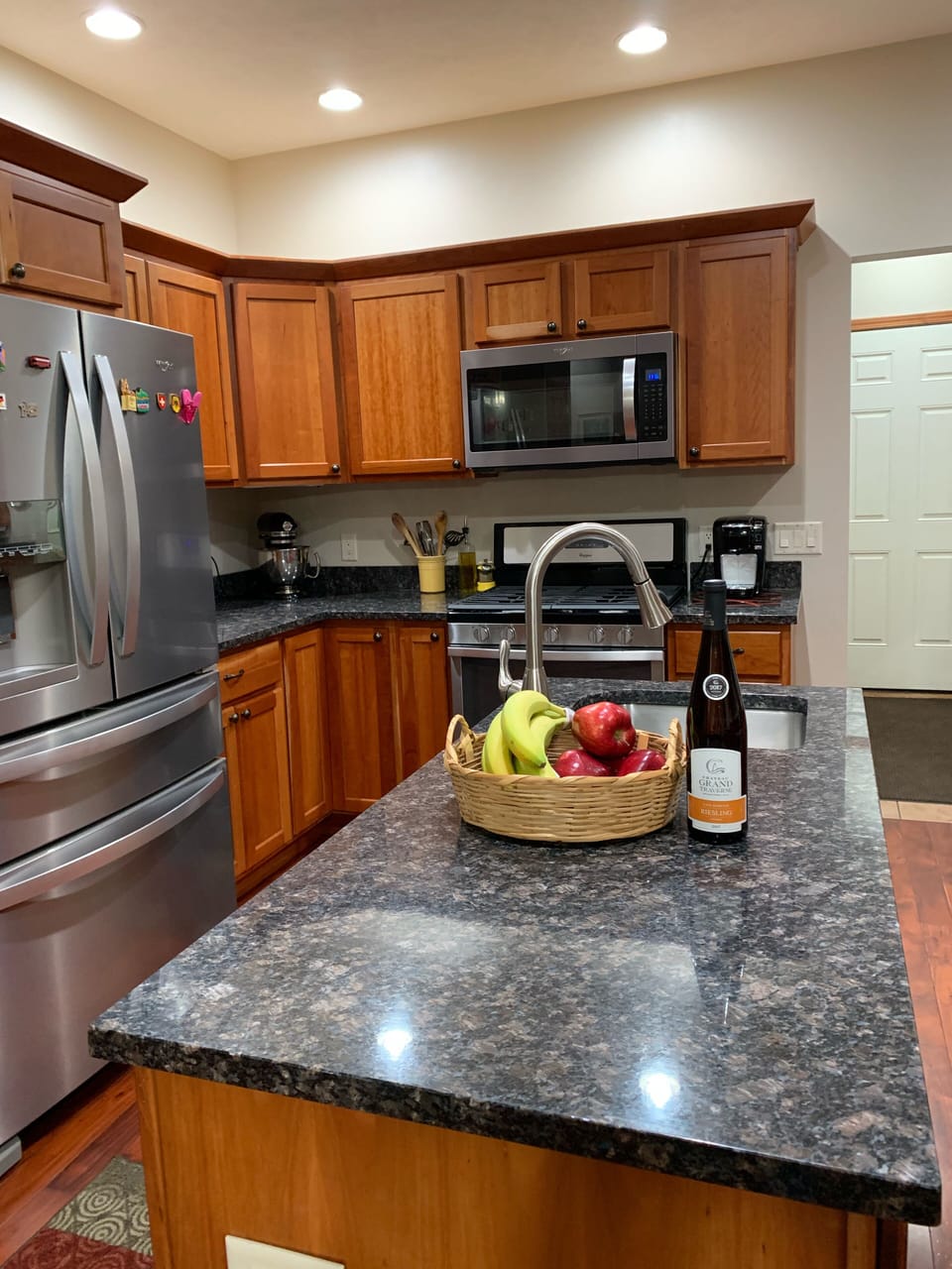 Kitchen Main floor with island and double sink