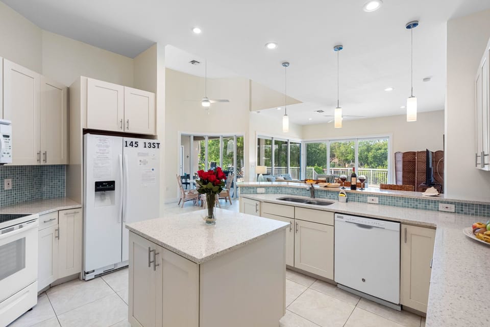 Enjoy a modern kitchen that feels fresh and inviting.