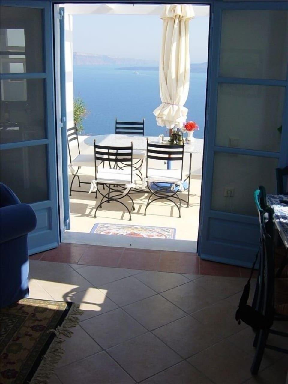 View from living room to verandah.