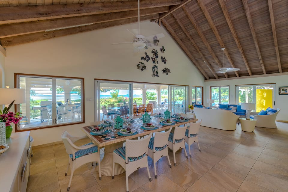 Dining table and facing west