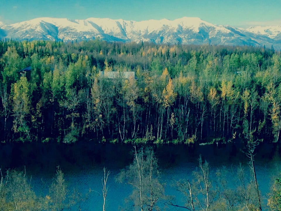Stunning panoramic mountain and lake views surround the chalet
