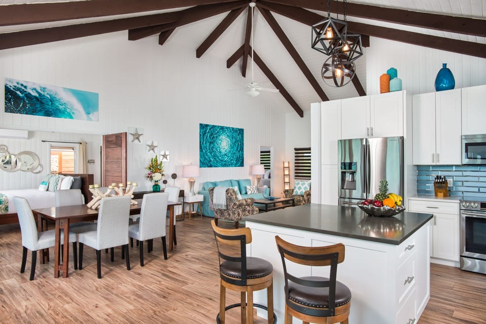 kitchen and dining area