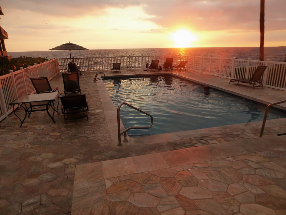 Pool time. Enjoy the many sunsets.