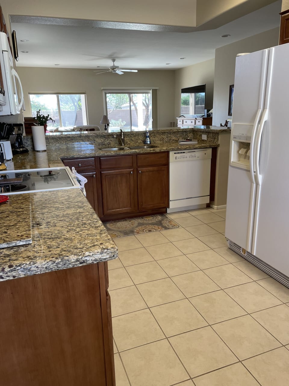 Fully appointed kitchen.