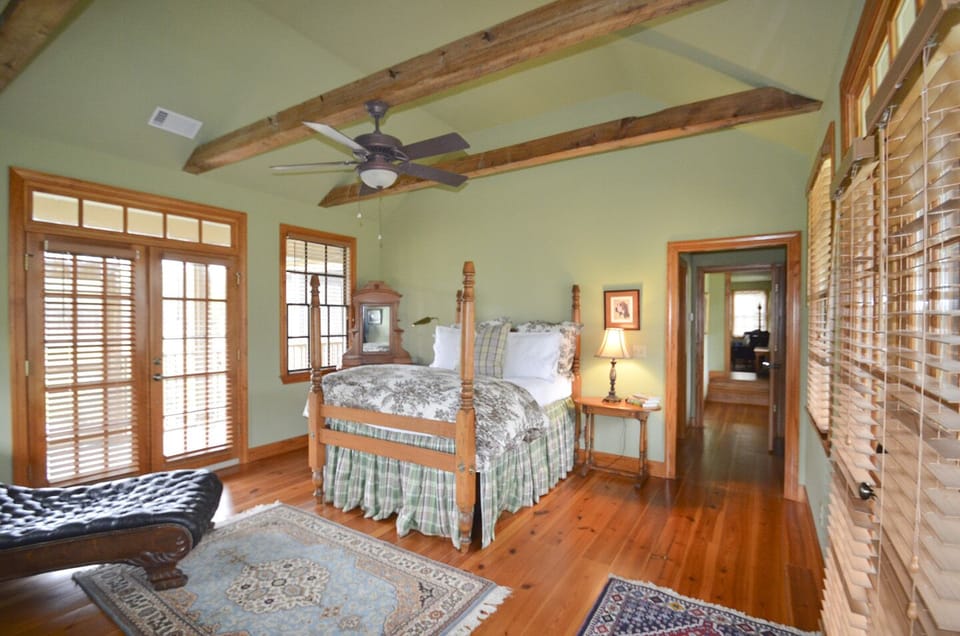 Farm House master suite with private porch