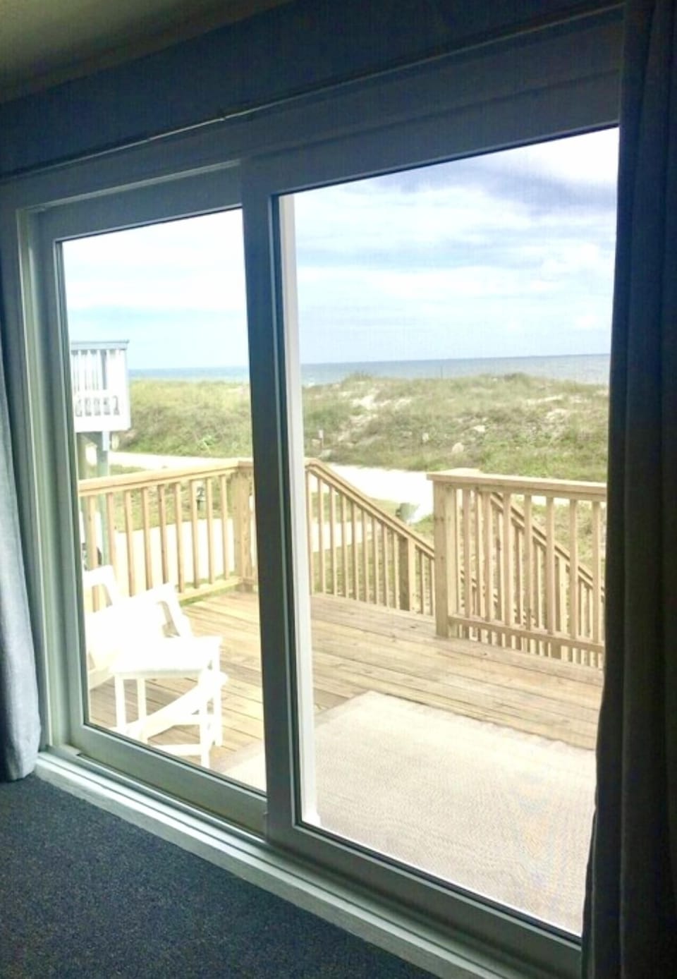 Extra large sliding glass door for maximum ocean view