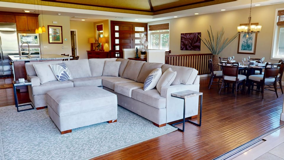 NEW Comfortable Sectional with Queen Size Sleeper Sofa, plenty of seating for the whole family